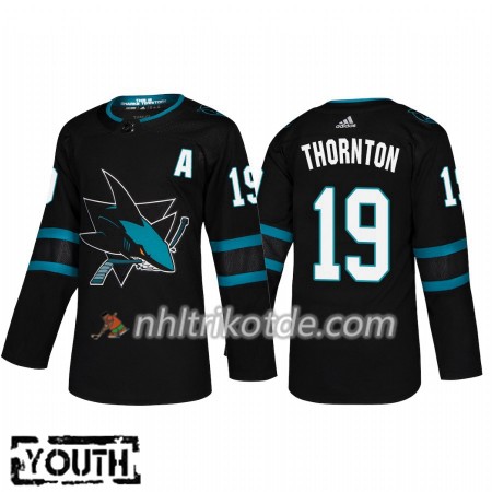 San Jose Sharks Trikot Joe Thornton 19 Adidas Alternate 2018-19 Authentic - Kinder